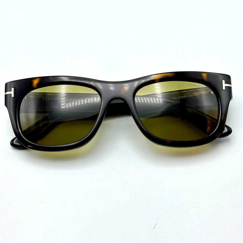 Tom Ford Sunglasses TF1334 52N Marshall-02 Havana Frame Green Lens 54-19-145